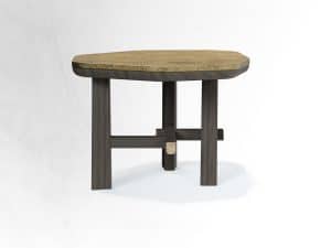 Graphite oak, Cast brass and Patinated brass details