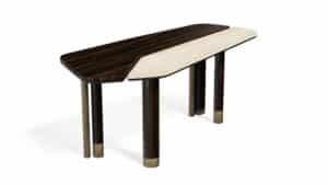 Travertine, Glossy Macassar Ebony