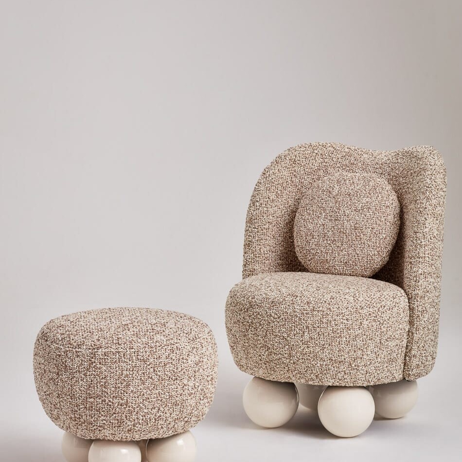 Peonia Ottoman by Le Berre Vevaud