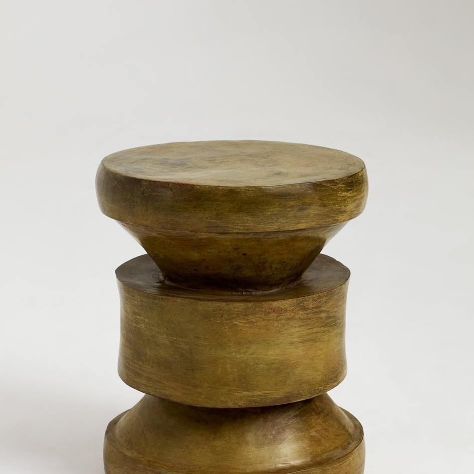 Barth Stool by Le Berre Vevaud, bronze