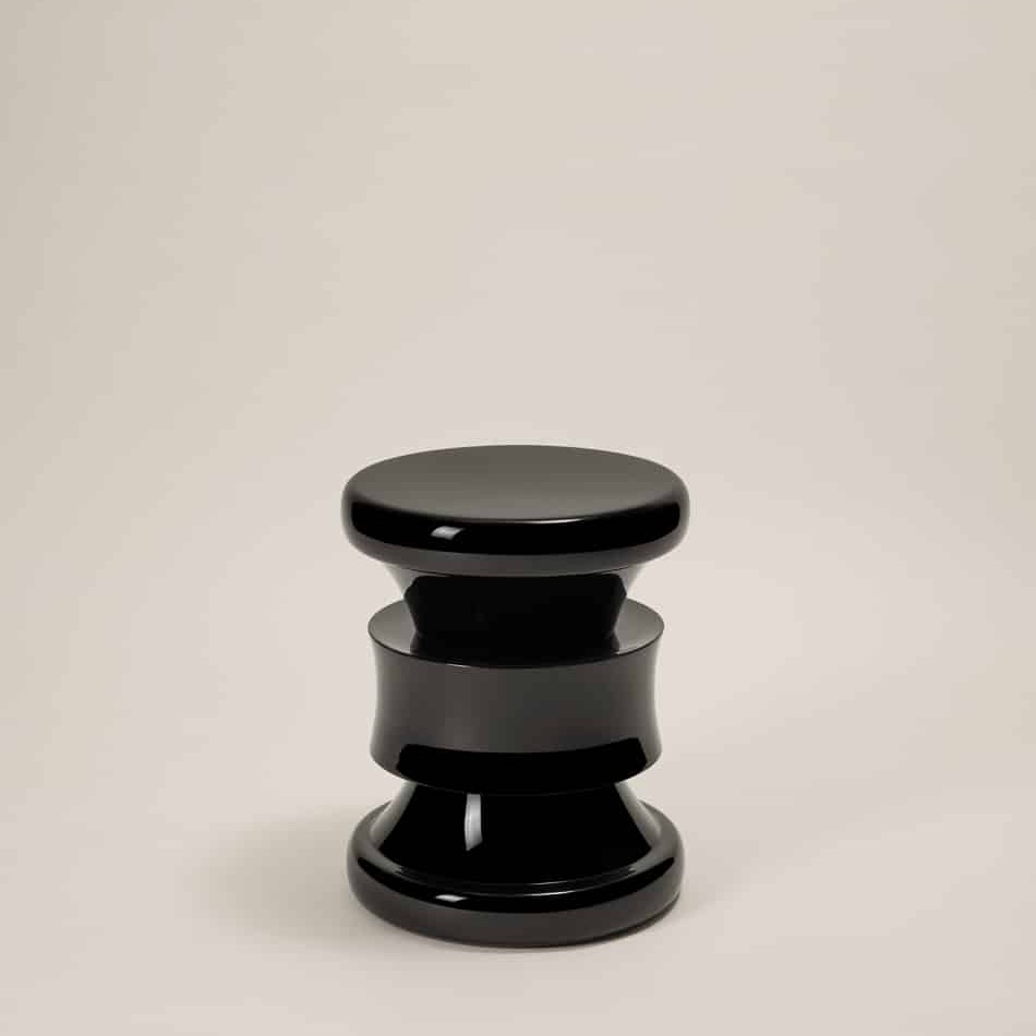 Barth Stool by Le Berre Vevaud, lacquered wood