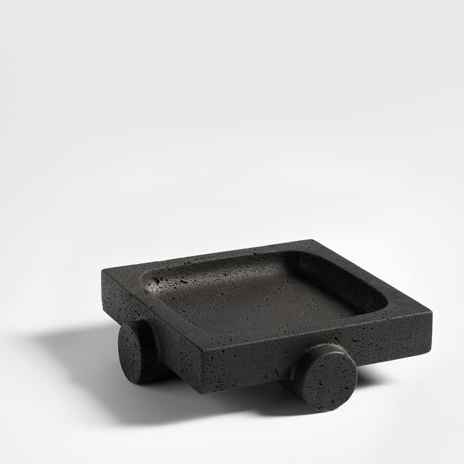 Tortuga Storage Pockets by Le Berre Vevaud, black lava